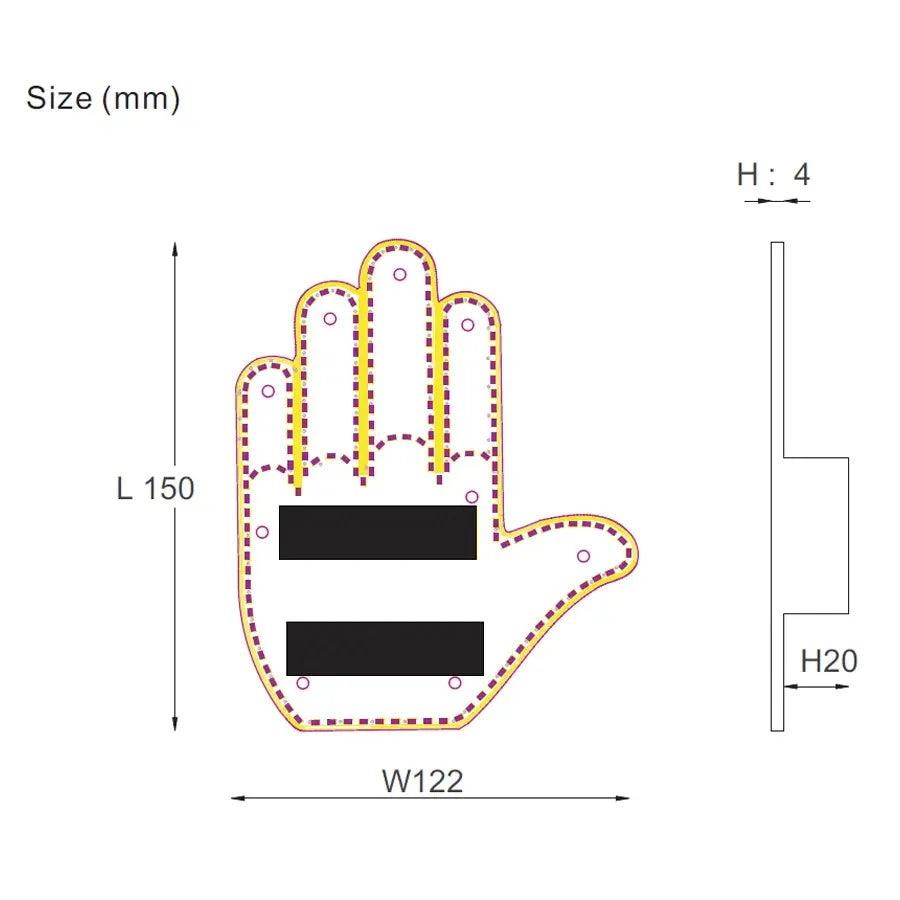 LED Handgruß