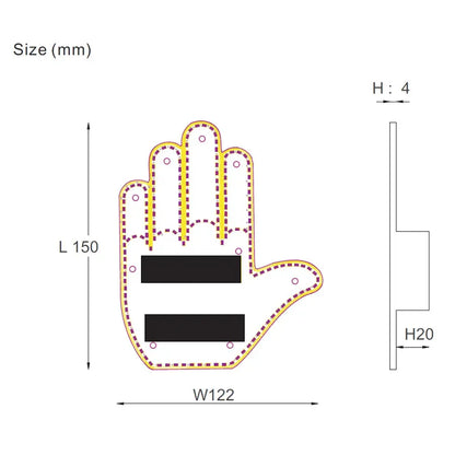 LED Handgruß